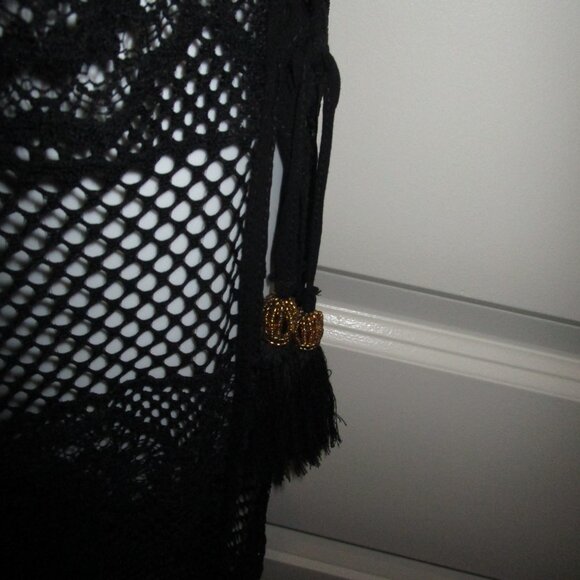 EVERYTHING BUT WATER BLACK MESH MAXI COVERUP SMALL - Picture 7 of 7